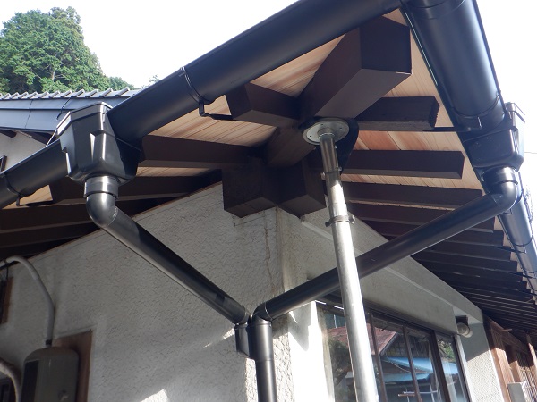 古民家 樋改修工事 完成写真